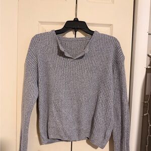 SHEIN Light Gray Cowl Neck Sweater